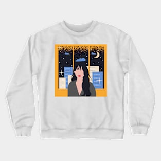 Midnight Girl Crewneck Sweatshirt